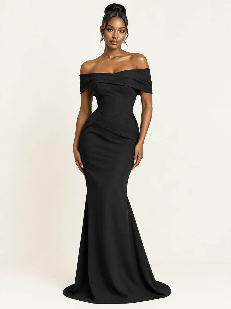 [Demo] Noir Off-Shoulder Gown
